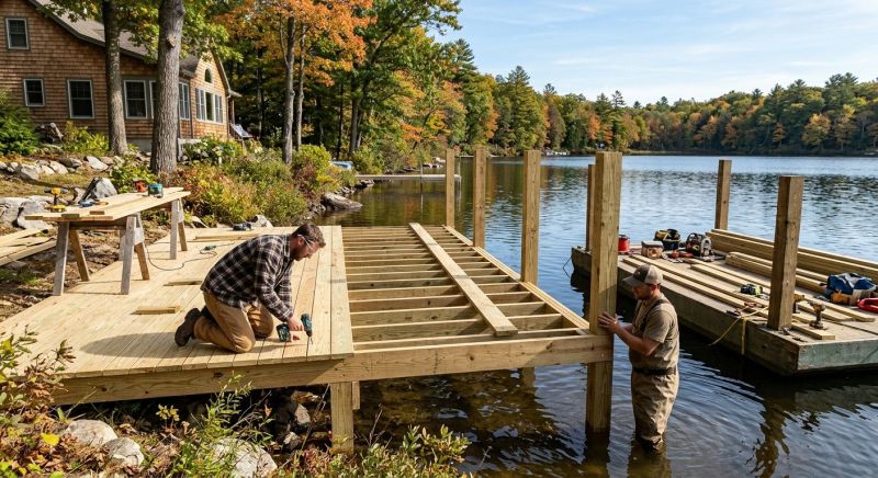 Wood Dock Installation in Kansas City, MO