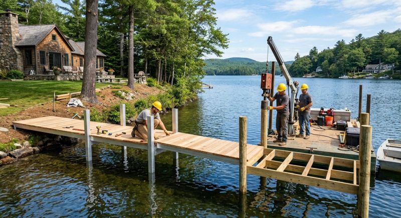 Wood Dock Installation in Roswell, GA